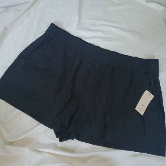 NWT May You Be Black Linen Casual Shorts XXL - Picture 8 of 8